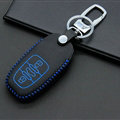 Cheap Genuine Leather Key Ring Auto Key Bags Smart for Audi R8 - Blue